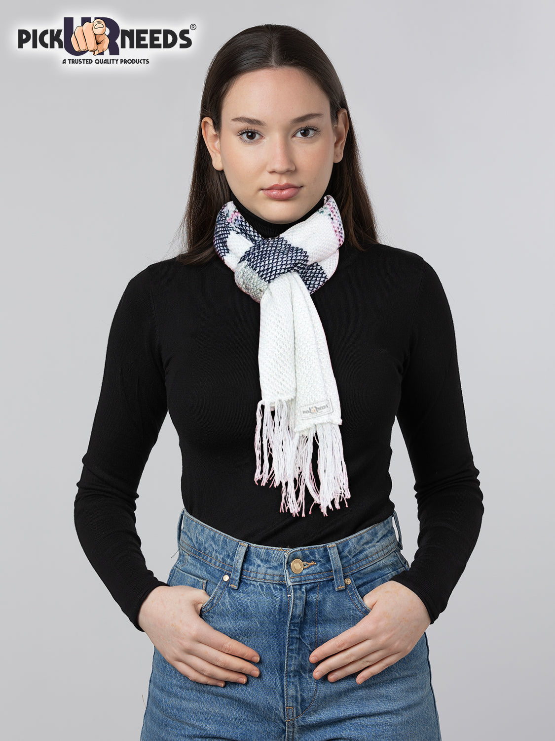 Pick Ur Needs Pure Cashmere Womens Winter Stylish Muffler Warm, Soft and Trendy Scarves for Cold W